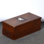 Edwardian mahogany shopkeeper's till drawer,