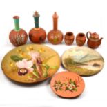 A collection of Devon terracotta ware