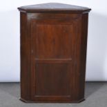 Victorian mahogany corner cupboard,