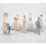 A collection of seven figurines