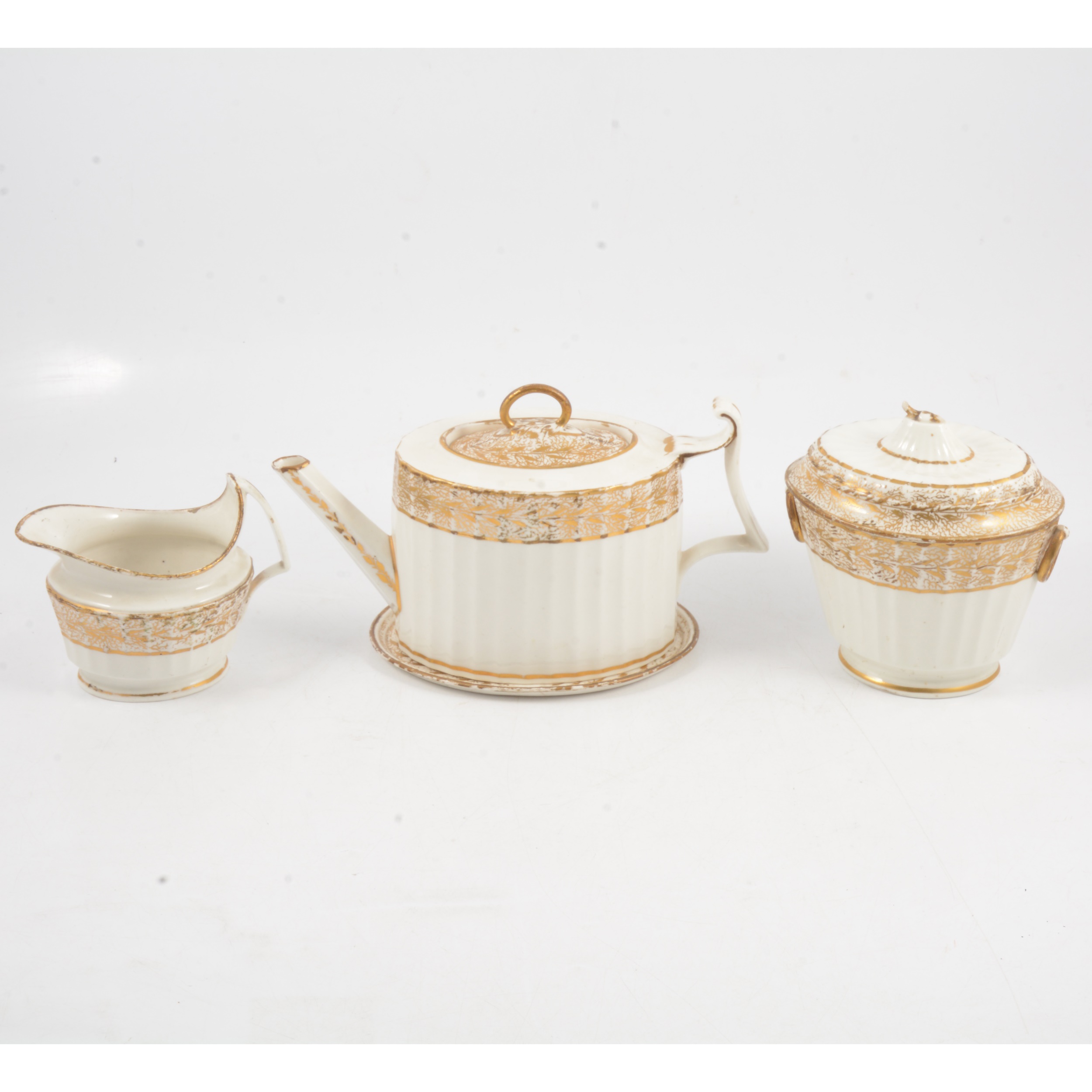 A Derby four-piece teaset, 1800-1825