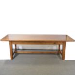 An oak refectory table originating from Rugby School,