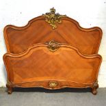 French walnut and gilt kingsize bed,