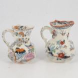 Two Masons ironstone jugs and Copeland Spode