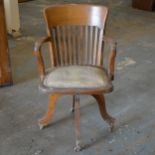 Oak office chair,