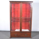 Pitch pine display cabinet.