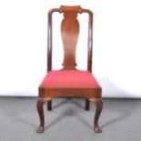 George II mahogany dining chair,