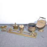 One box of brass ware, to include coal scuttle.