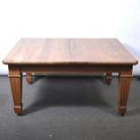 Edwardian oak dining table,