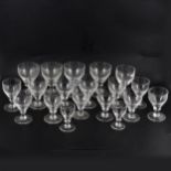 Collection of table glassware