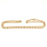 A 9 carat yellow gold chain link necklace.