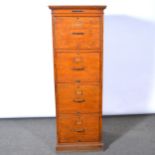 Edwardian oak filing cabinet, by Maple & Co.,