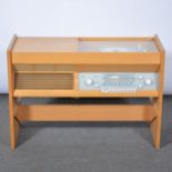 Braun PKG5 stereo music centre, white wood modular case.