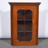 Mahogany corner display cabinet