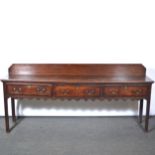 George III oak dresser base,