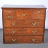 Victorian walnut chest of drawers,