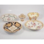 Samson style armorial dish, and other Continental dishes and similar vase and cover