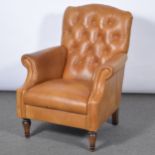 Laura Ashley leather armchair.