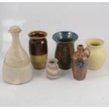 A collection of studio pottery.