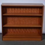 Teak open bookcase, probably Loughborough Furniture.