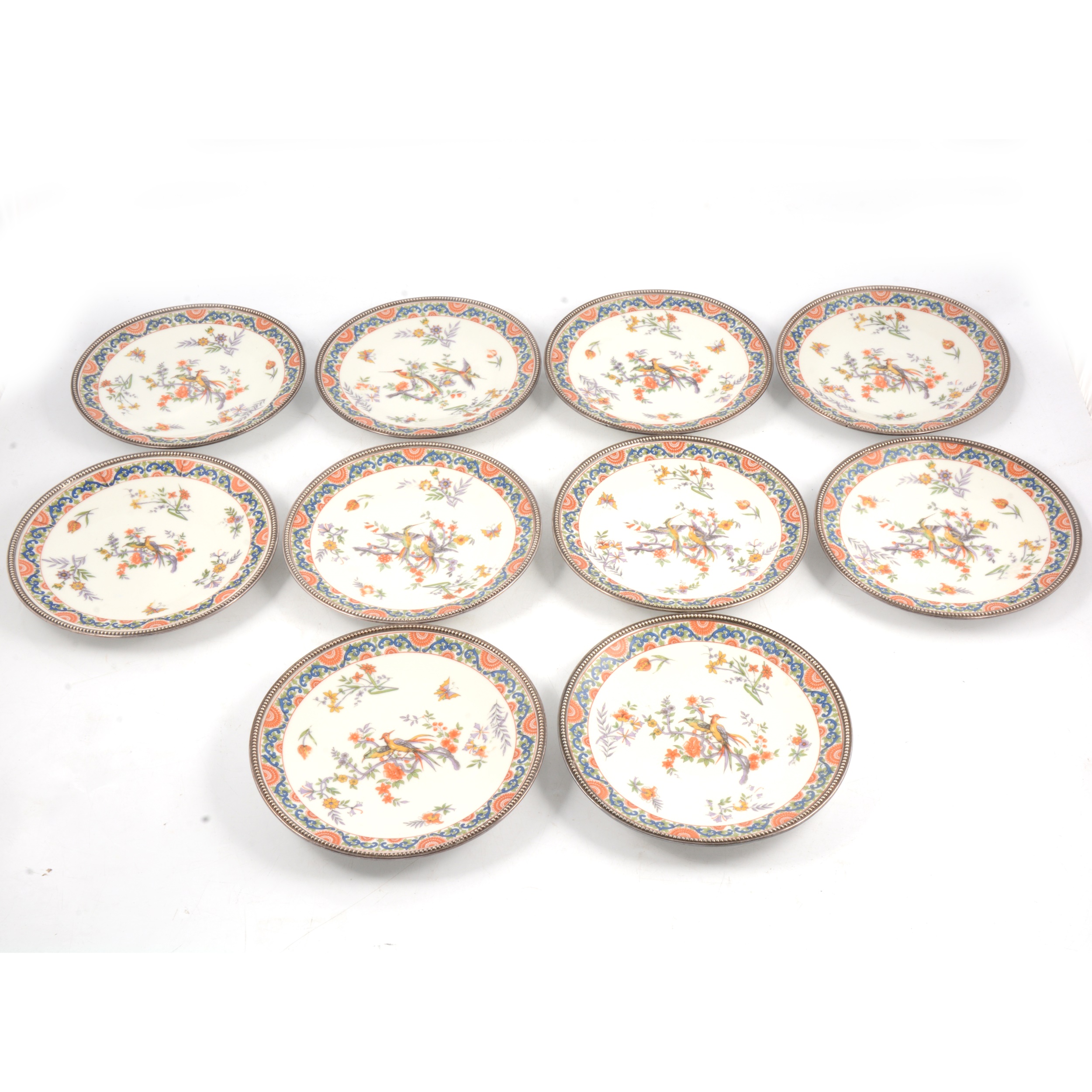 Set of ten Limoges plates