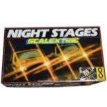 Scalextric model slot-car racing set Night Stages, boxed.
