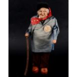 A French Ravca Normand stockinette doll, elderly man