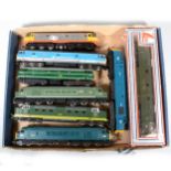 Eight OO gauge model railway diesel locomotives