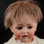 JD Kestner bisque head baby doll, 257 head stamp with googly eyes