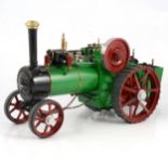 A ¾in scale model live steam traction engine, Burrell-type, 40cm