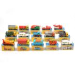 Fifteen Matchbox regular wheel and Superfast boxed models