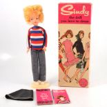 Sindy doll by Pedigree, an English made doll with blond hair, boxed.