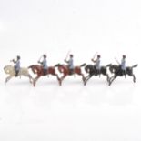 Britains lead-painted figures, 3rd Madras Light Cavalry with Trumpeter set no.45