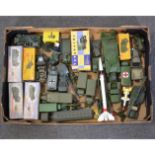 One tray of boxed and loose military models; including Dinky Toys 922