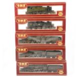 Five Airfix OO gauge model railway locomotives