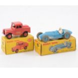 Dinky Toys die-cast models, two including no.230 Talbot-Lago and no.256 Mersey tunnel.