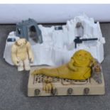 Original Star Wars Jabba the Hutt and Imperial Attack Base, along with Hoth Wampa.