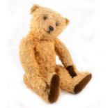 Steiff Teddy bear, 'Grumbly' early 20th century golden long mohair fur.