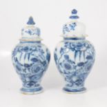 Two Delft vases,
