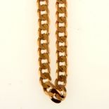 A 9 carat yellow gold chain link necklace.