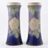 Pair of Royal Doulton floral vases by Joan Honey.