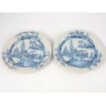 Two Delft plates,