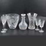 Collection of table glass,