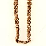 A 9 carat yellow gold fancy link necklace.