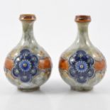 Pair of Royal Doulton stoneware vases by E Violet Hayward.