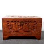 Chinese camphor wood blanket box,