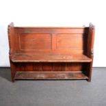 Pine church pew,