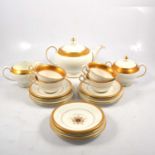 Wedgwood 'Ascot' pattern tea set and Royal Crown Derby teaware,