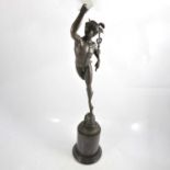 Mercury, reproduction bronze figure.