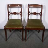 George III mahogany dining table and a set of eight dining chairs,
